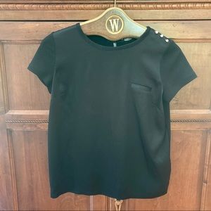 Karl Lagerfeld XS Pearl Layering Blouse